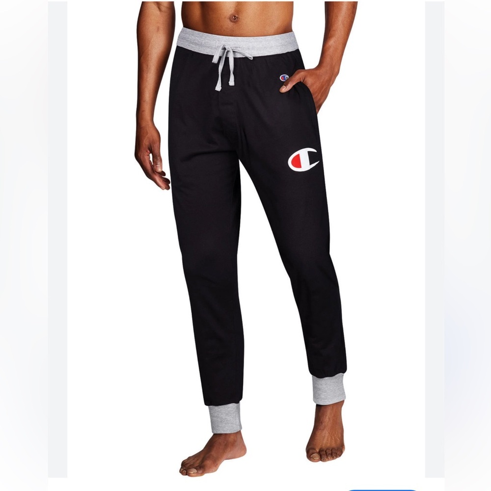 Champion Men’s Logo Rib Cuff Pajama Sleep Pants. Size XL